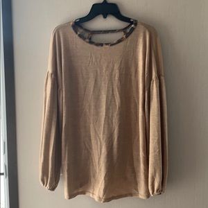 Tan long sleeve top